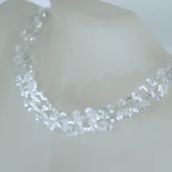 Necklace Silver 925 - Arabesque Moonstone-Satin white - Necklace Silver 925 - Argent 925